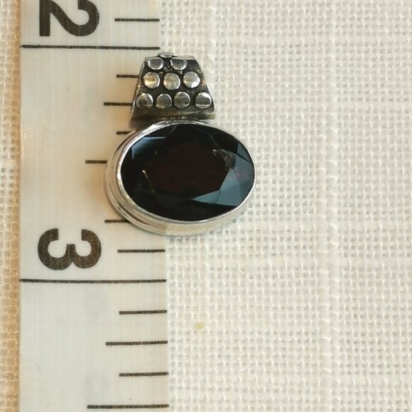 NWT Sterling Silver Garnet pendant for necklace - Picture 5 of 8